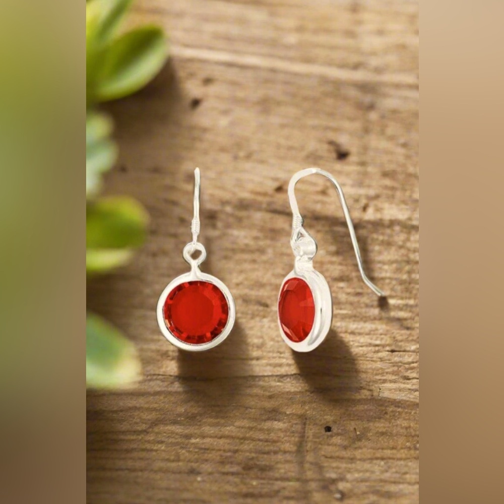 Alex and Ani - July Birthstone, Siam Swarovski Crystal Pierced Earrings